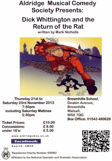 Aldridge Musical Comedy Society - Dick Whittington and the Return of the Rat