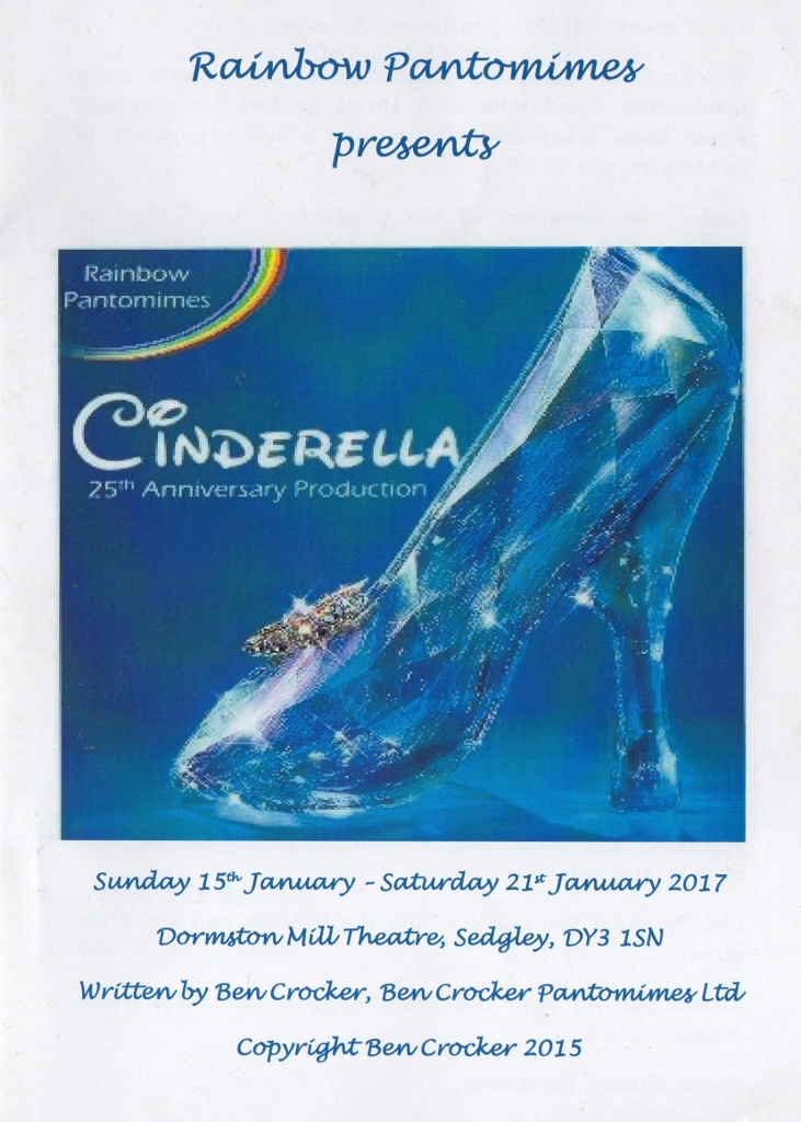Cinderella – Dormiston Mill Theatre – 20 January 2017